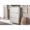 Baxton Studio Simms White Modern Shoe Cabinet 99-4514